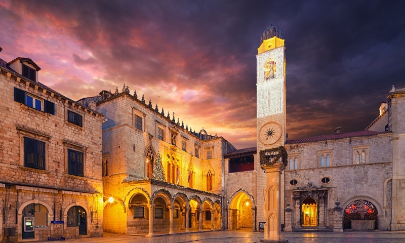 Image of Dubrovnik Night Square